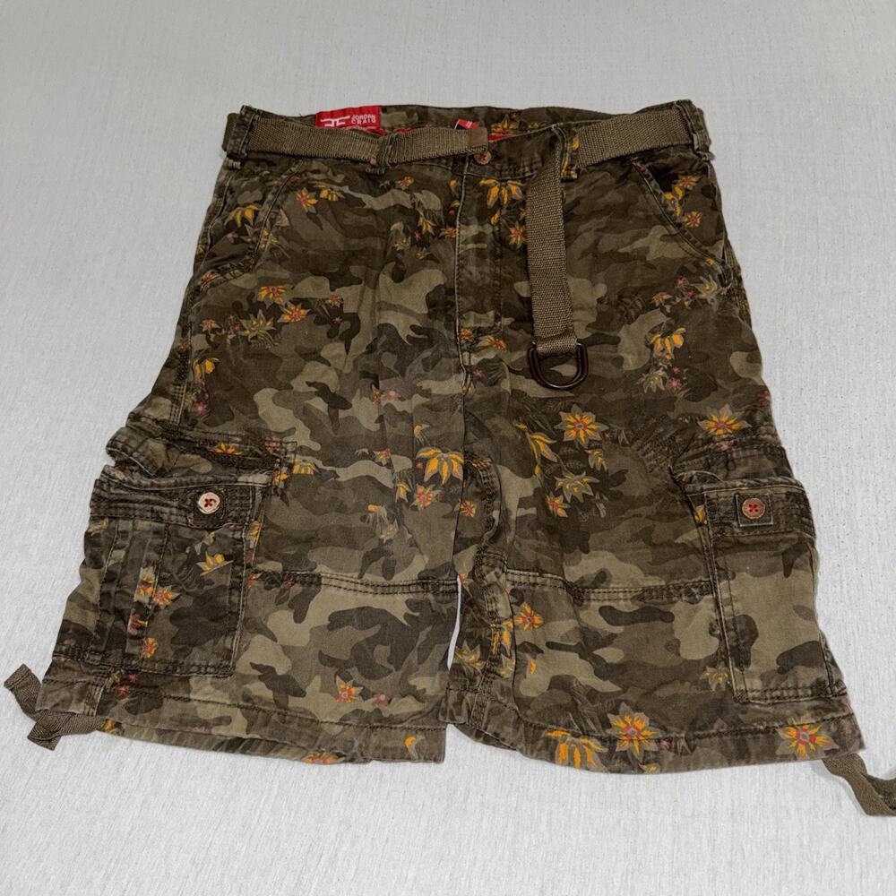 Jordan Craig camo cargo shorts Floral Print Size 38 Belted